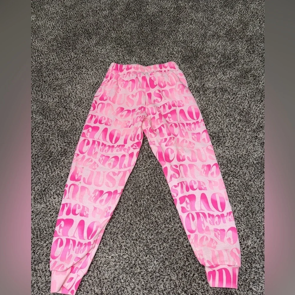 Justice pink sweat pants